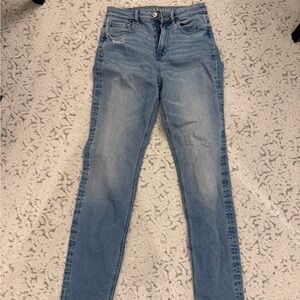 Light Blue Women's High-Rise Jeans size 4 Extra Long